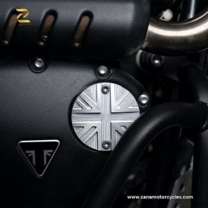 ZANA UK Flag Engine Cover for Triumph Street Twin-(Small-Aluminum)-ZP-041