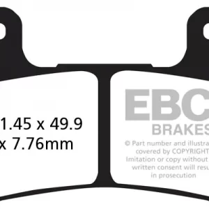 EBC Front Brake Pads for Kawasaki Ninja 1000-FA379HH by EBC