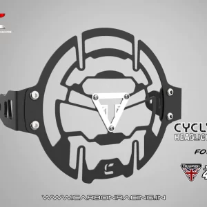 CYCLOPS Headlight Protector / Headlight Grill for Triumph Speed 400 - Aluminium - Carbon Racing