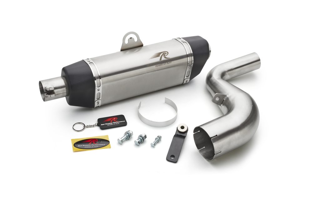 Buy Red Rooster Galactic Exhaust for KTM Duke 390 BS6 with bend pipe Online at Best Price from Riders Junction