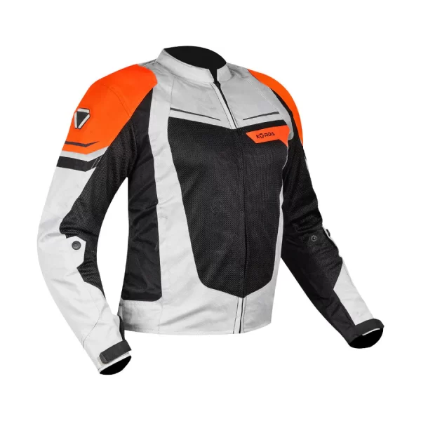 Korda Edge Riding Jacket - Light Grey & Orange