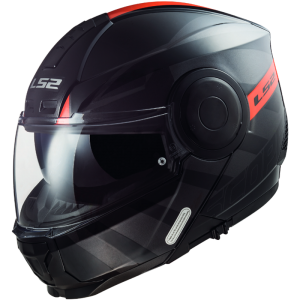 LS2 Scope HAMR Helmet-Glossy Black Titanium Red
