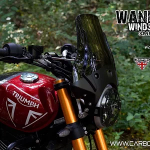 "WANDERER" Premium Touring Smoked Windshield for Triumph Speed 400 - Carbon Racing