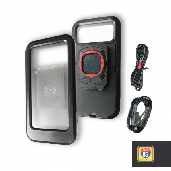 Waterproof Case With Wireless Charging For Twist & Go Phone Mount-Route 95