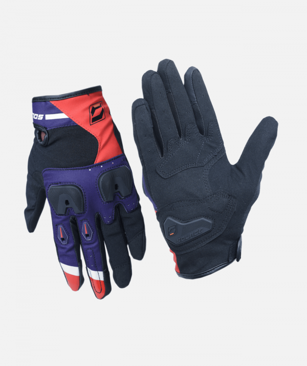 SOLACE - Aura Lite Riding Gloves (Red-Blue)