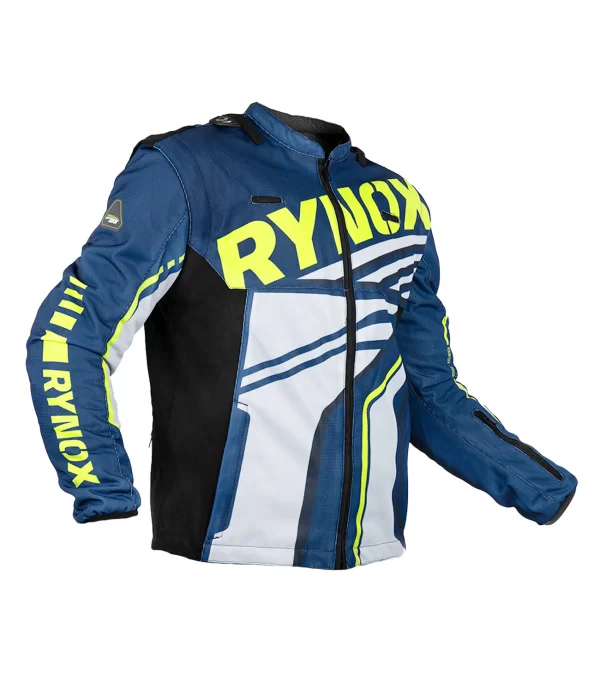 Rynox Dune Neo Trail Offroad/Riding Jacket - Blue Hi-Viz Green