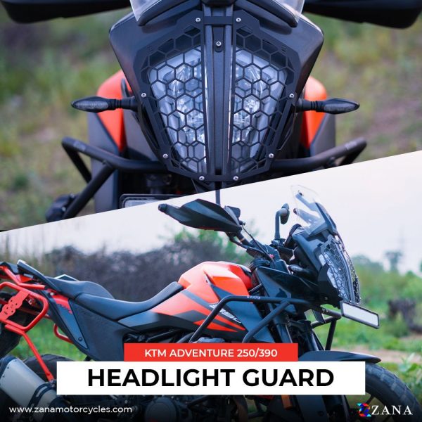 Head Light Grill Hexagonal Black Stainless Steel for KTM Adventure 390-ZANA-ZI-8033