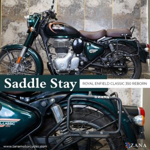 Saddle Stays with Exhaust Shield Texture Matt Black for RE Classic 350 Reborn-ZANA - ZI-8349