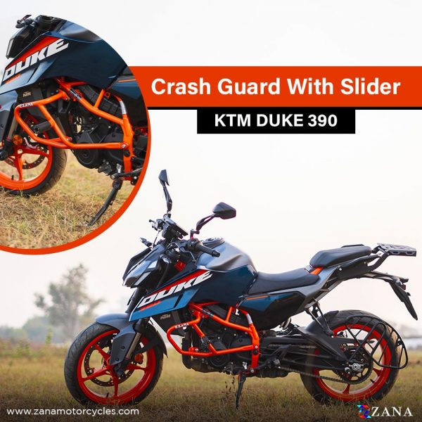 KTM Duke 390 Gen 3 Crash Guard with slider - Orange