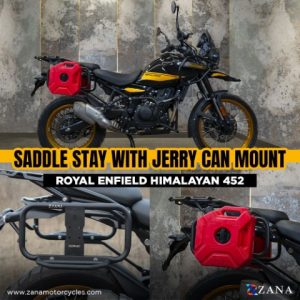 Zana saddle stay with jerry can mount for himalayan 450