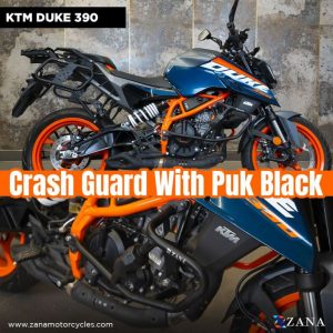 Crash guard with slider puck in black color for KTM