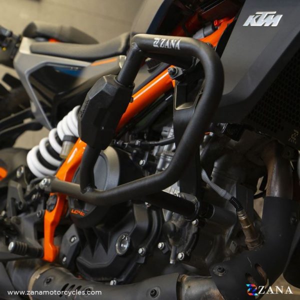 Buy Zana Crash Guard With Slider Puck In Black Color For Ktm Duke