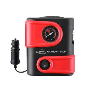 Electric Tire Inflator Air Compressor Pump for Car, Motorcycle, Balls and Mattresses - Red