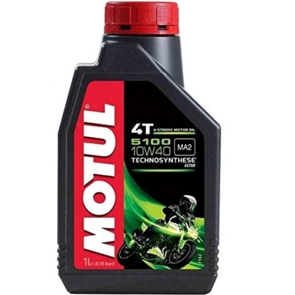 Motul 5100 4T Technosynthese 10W40 1L Semi Synthetic Engine Oil for Bike 101384