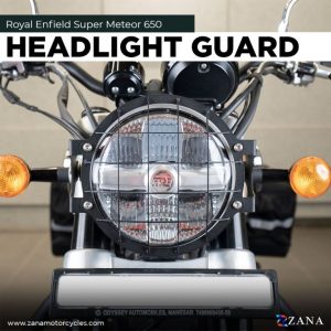 ZANA Headlight Guard Type-1 Black Stainless-steel For Super Meteor 650 - ZI-8379