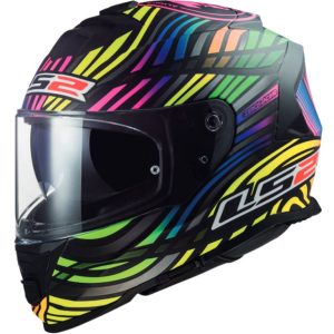 FF800 Storm Power Matt Black Rainbow Helmet