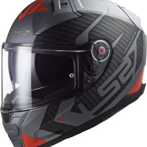 LS2 FF811 Vector Ii Splitter Matt Titanium Red Helmet