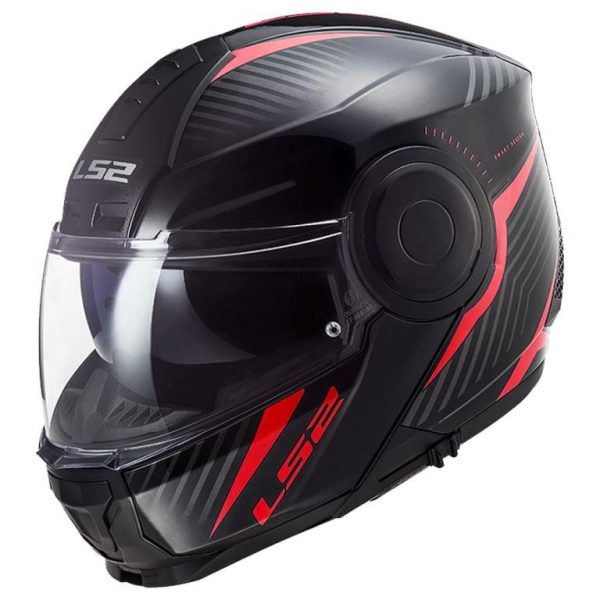 LS2 FF902 Scope Skid Gloss Black Red Helmet