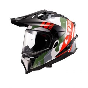 LS2 Helmets Camox Gloss White Red Camo - MX701
