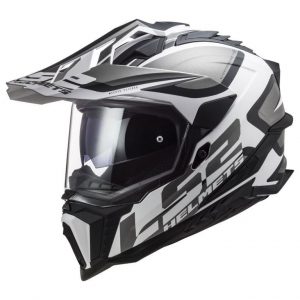 LS2 Helmets Explorer Alter Matt Black White-06 - MX701