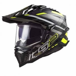 LS2 Helmets Explorer C Edge Gl.black H-v Yell-06 - MX701