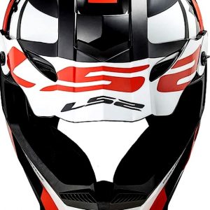 LS2 Helmets Fast Evo Strike Black White Red - MX437