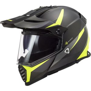 LS2 Helmets Pioneer Evo Router Black Yellow - MX436