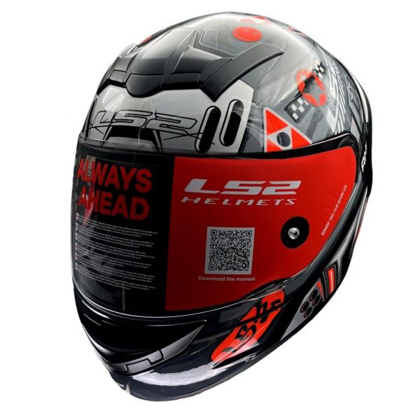 LS2 Helmets Rookie Big One Gray Hi Viz Oragne - Ff352