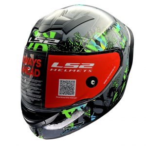 LS2 Helmets Rookie Demon Dark Grey Green - FF352