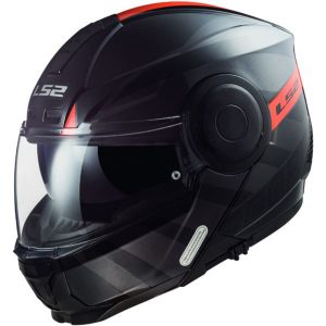 LS2 Helmets Scope Hamr Gloss Black Titanium Red - FF902