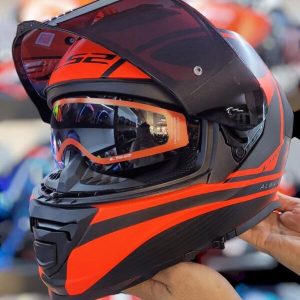 LS2 Helmets Storm Ii Dodger Black Hi Viz Orange-06 - Ff800