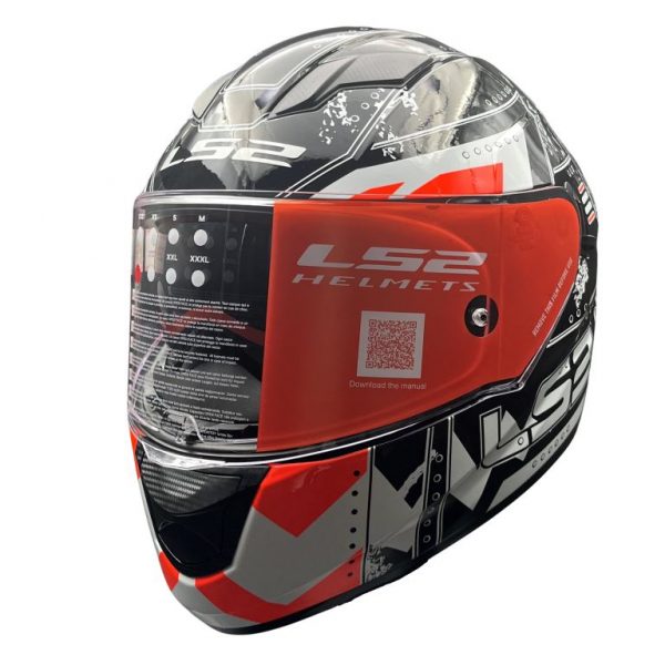 LS2 Helmets Stream Evo Max Black Orange D-ring - FF320