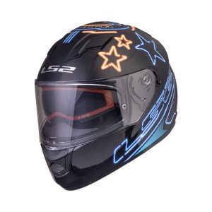 LS2 Helmets Stream Evo Neon Matt Black Blue Fluo Orange - Ff320