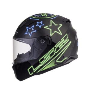 LS2 Helmets Stream Evo Neon Black Fluo Green Blue - Ff320