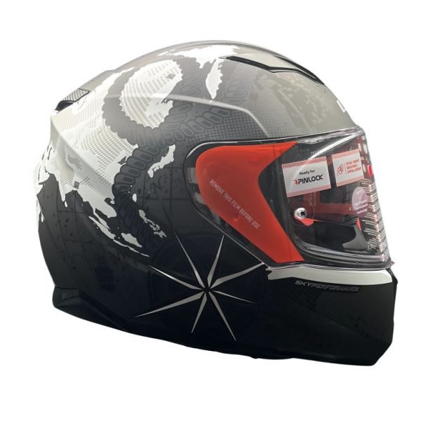 LS2 Helmets Stream Evo Viator Matt Black 7c White D-ring - Ff320