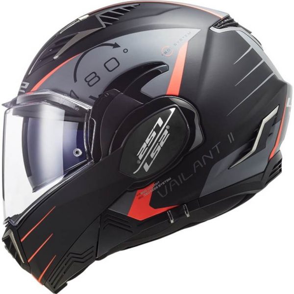 LS2 Helmets Valiant Ii Codex Matt Black Titanium - FF900