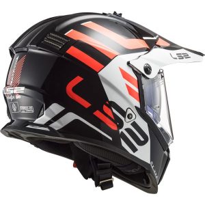 LS2 MX436 Pioneer Evo Adventurer Black White Helmet