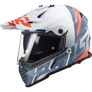 LS2 MX436 Pioneer Evo Evolve White Cobalt Helmet