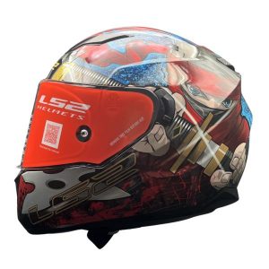 LS2 Helmets Stream Evo Ninja Red Blue D-ring - FF320