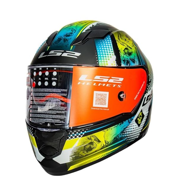 LS2 FF320 Stream Evo Mara Black H-vis Yellow D-ring Helmet