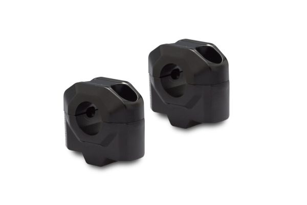 SW-Motech 25mm Handlebar Risers for 22mm Handlebars – Black