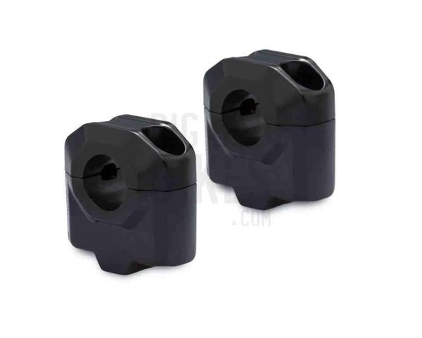 SW-Motech 30mm Handlebar Risers for 28mm Handlebars – Black