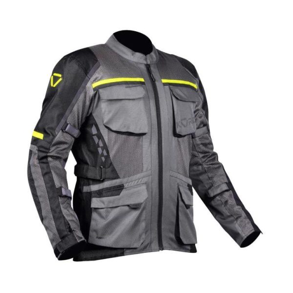 Korda Summit Riding Jacket - Grey & Fluorescent Green