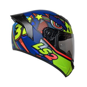 LS2 FF352 Rookie Khan Matt Navy Blue Hi-viz Yellow - Helmet