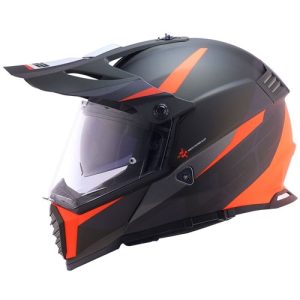 LS2 MX436 Pioneer Evo Router Black Orange - Helmet