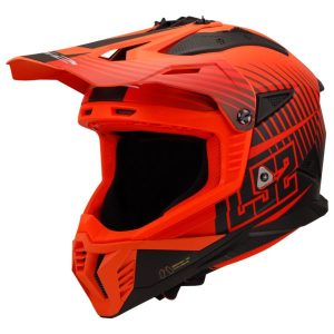 LS2 MX437 Fast Ii Duck H-v Orange Red-06 - Helmet