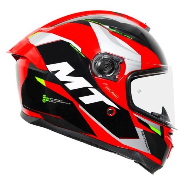 MT Hummer B Nighthawk Helmet - Gloss Fluorescent Red