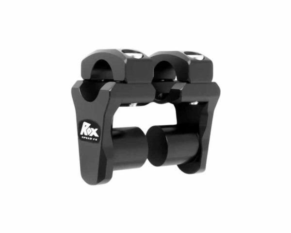 Rox Pivoting Handlebar Risers 44.5mm Rise 28mm Handlebar Anodized Black - 3R-P2PPLK