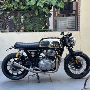 Royal Enfield-2 x 1 Full System Exhaust with SLIM CAN - Interceptor 650 / Continental GT 650 - SS Motocorp