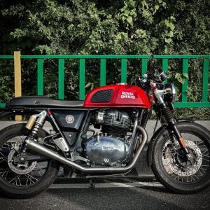 Royal Enfield-2 x 2 Full System Exhaust with SLIM CANS - Interceptor 650 / Continental GT 650 - SS Motocorp